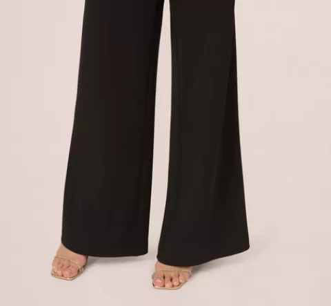 Adrianna Papell Colorblock Crepe Strapless Jumpsuit With Bow Accent In Black White BLACK-WHITE Best