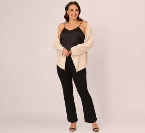 Adrianna Papell Metallic S'Hug® With Tunnel Sleeves In NUDE Flash Sale