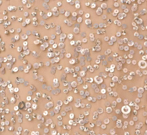 Adrianna Papell Plus Size Scoop Back Sequin Gown In CHAMPAGNE Outlet