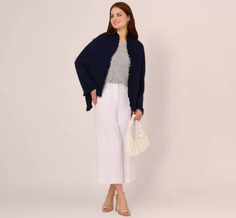 Adrianna Papell Ruffled S'Hug® With Hidden Tunnel Sleeves In NAVY Online